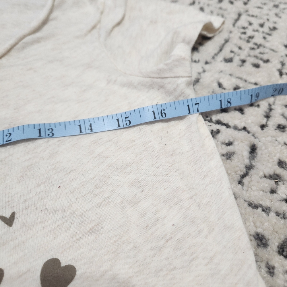 Old Navy Y2K "Love Does No Harm" Top Tree Graphic Tee Rolled Edge V- Neck Med. - Picture 5 of 10